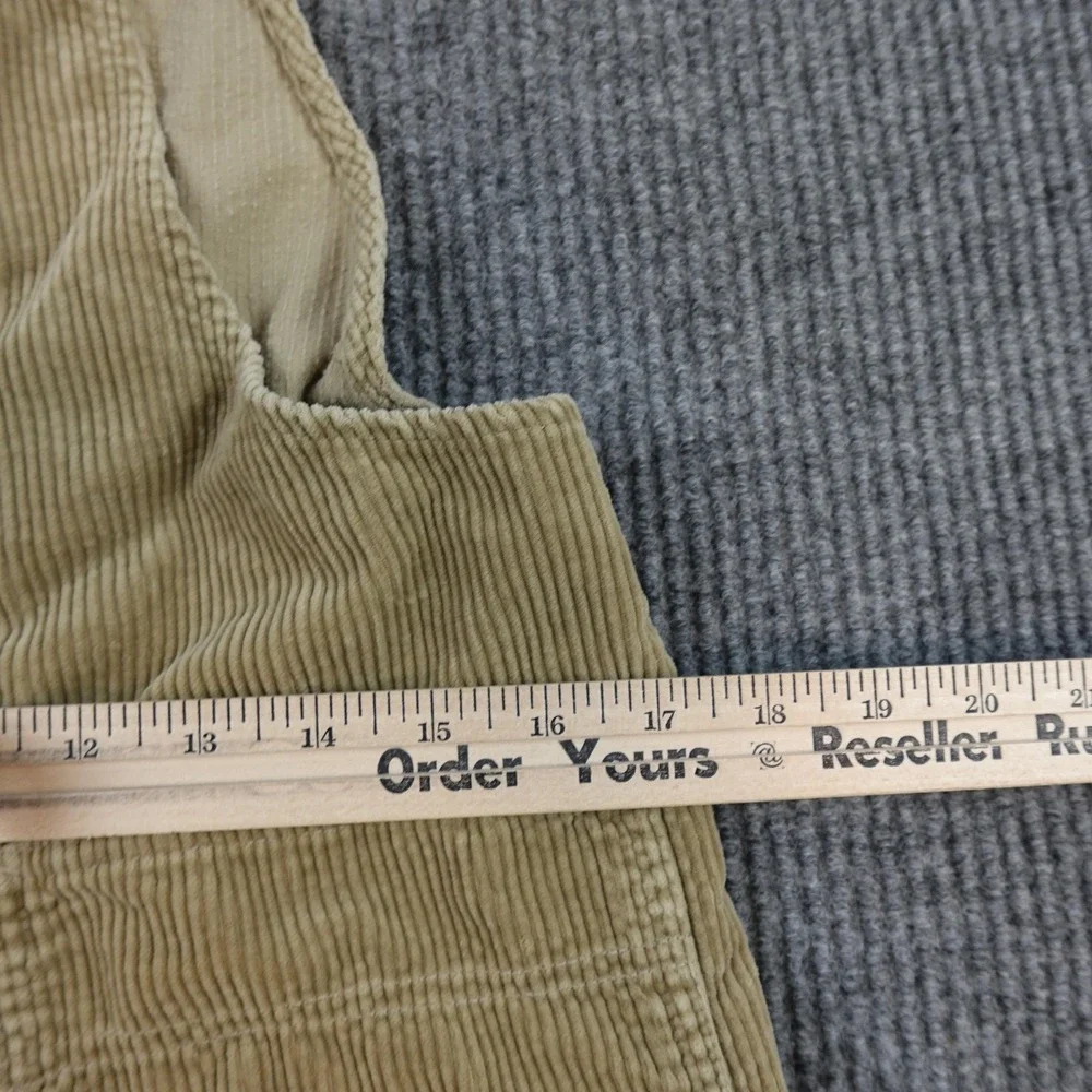 Polo Jeans Co Ralph Lauren Overalls Mens Medium Beige Corduroy Bib Workwear - Picture 9 of 10